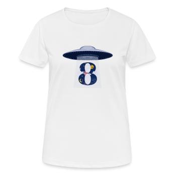 8. Jahrestag des UFO-Angriffs - Frauen T-Shirt atmungsaktiv - Weiß - Vorne - AI Model Female 172 dark (172cm)