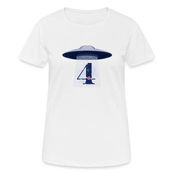 4. Jahrestag des UFO-Angriffs - Frauen T-Shirt atmungsaktiv - Weiß - Vorne - AI Model Female 172 dark (172cm)
