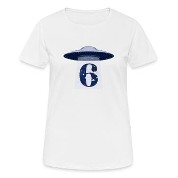 6. Jahrestag des UFO-Angriffs - Frauen T-Shirt atmungsaktiv - Weiß - Vorne - AI Model Female 172 dark (172cm)