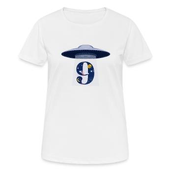 9. Jahrestag des UFO-Angriffs - Frauen T-Shirt atmungsaktiv - Weiß - Vorne - AI Model Female 172 dark (172cm)