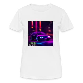 Tuning Cars - Frauen T-Shirt atmungsaktiv - Weiß - Vorne - AI Model Female 172 dark (172cm)