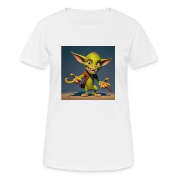 little naughty goblin - Women's Breathable T-Shirt - white - Front - AI Model Female 172 dark (172cm)