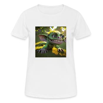 Funny green goblin - Women's Breathable T-Shirt - white - Front - AI Model Female 172 dark (172cm)
