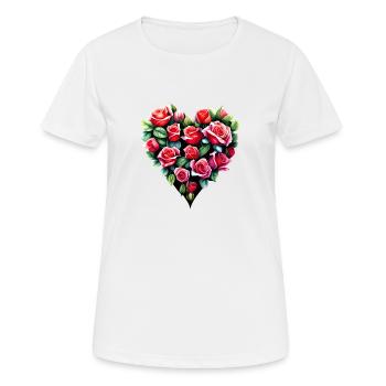 Muttertag Valentinstag Hochzeit Liebe Verlobung - Frauen T-Shirt atmungsaktiv - Weiß - Vorne - AI Model Female 172 dark (172cm)