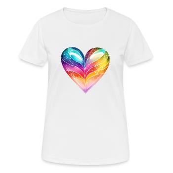 Valentinstag Verlobung Muttertag Hochzeit Liebe - Frauen T-Shirt atmungsaktiv - Weiß - Vorne - AI Model Female 172 dark (172cm)