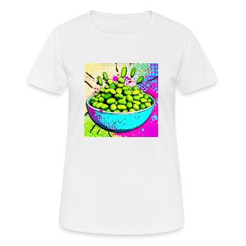 Edamame pop art - T-shirt respirant Femme - blanc - Devant - AI Model Female 172 dark (172cm)