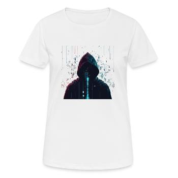 Hacking - Women's Breathable T-Shirt - white - Front - AI Model Female 172 dark (172cm)