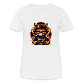 gaming cat - Frauen T-Shirt atmungsaktiv - Weiß - Vorne - AI Model Female 172 dark (172cm)