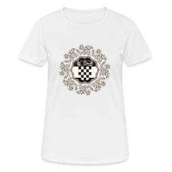 Kroatien Kroatisch Hrvatska Kroatien Kroaten vatreni - Frauen T-Shirt atmungsaktiv - Weiß - Vorne - AI Model Female 172 dark (172cm)