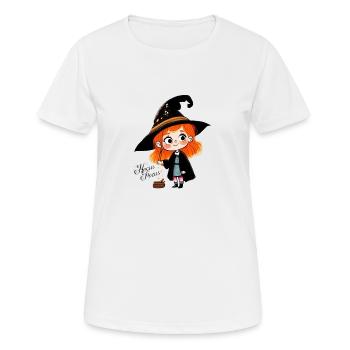 lustige kleine Hexe - Frauen T-Shirt atmungsaktiv - Weiß - Vorne - AI Model Female 172 dark (172cm)