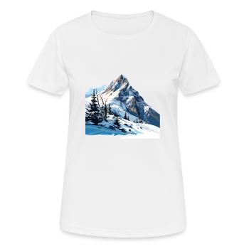 C’est enfin l’hiver - T-shirt respirant Femme - blanc - Devant - AI Model Female 172 dark (172cm)
