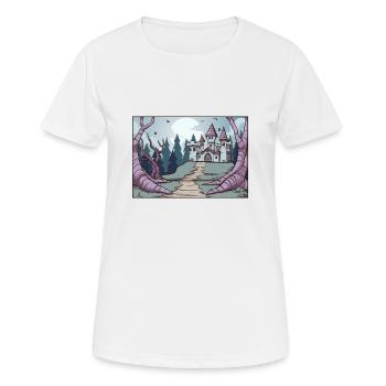 Halloween Dracula Vampire Mansion - Women's Breathable T-Shirt - white - Front - AI Model Female 172 dark (172cm)