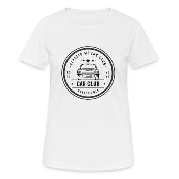 Classic Motor Car Club - Frauen T-Shirt atmungsaktiv - Weiß - Vorne - AI Model Female 172 dark (172cm)