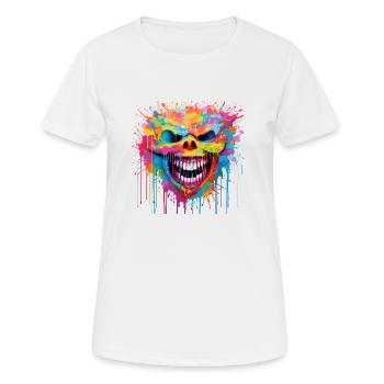 dark laugh - Women's Breathable T-Shirt - white - Front - AI Model Female 172 dark (172cm)