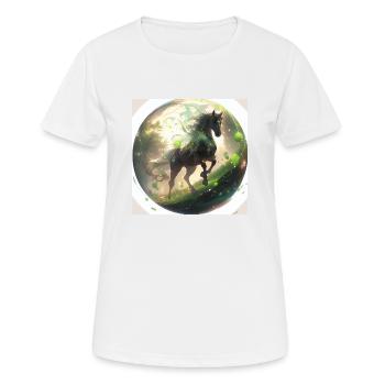 Le Noble étalon - T-shirt respirant Femme - blanc - Devant - AI Model Female 172 dark (172cm)