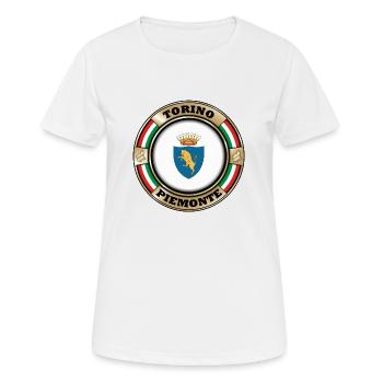 Turin Piémont - T-shirt respirant Femme - blanc - Devant - AI Model Female 172 dark (172cm)