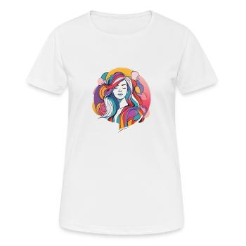 Woman - Women's Breathable T-Shirt - white - Front - AI Model Female 172 dark (172cm)