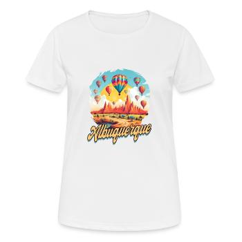 Albuquerque Ballon New Mexico Heißluftballon - Frauen T-Shirt atmungsaktiv - Weiß - Vorne - AI Model Female 172 dark (172cm)