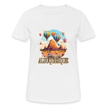 Albuquerque Ballon New Mexico Heißluftballon - Frauen T-Shirt atmungsaktiv - Weiß - Vorne - AI Model Female 172 dark (172cm)