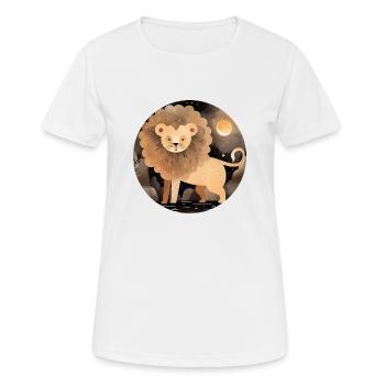Sternzeichen Löwe - Frauen T-Shirt atmungsaktiv - Weiß - Vorne - AI Model Female 172 dark (172cm)