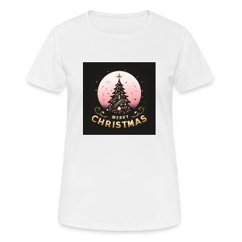 Frohe Weihnachten - Frauen T-Shirt atmungsaktiv - Weiß - Vorne - AI Model Female 172 dark (172cm)