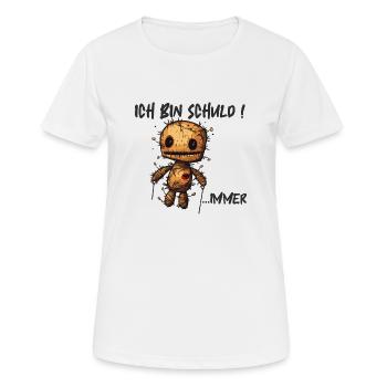 Voodoo Puppe - Ich Bin Schuld ...Immer - Frauen T-Shirt atmungsaktiv - Weiß - Vorne - AI Model Female 172 dark (172cm)