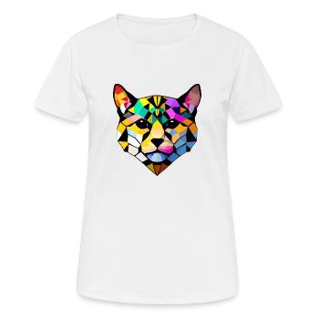 Chat domestique Chat Chat Propriétaire Chaton Chaton - T-shirt respirant Femme - blanc - Devant - AI Model Female 172 dark (172cm)
