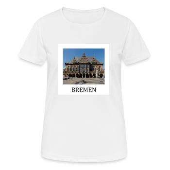 Brême - T-shirt respirant Femme - blanc - Devant - AI Model Female 172 dark (172cm)
