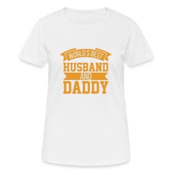 Der beste verheiratete und beste Vater - Frauen T-Shirt atmungsaktiv - Weiß - Vorne - AI Model Female 172 dark (172cm)