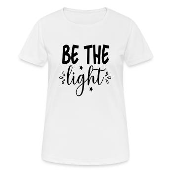 Soyez la lumière - T-shirt respirant Femme - blanc - Devant - AI Model Female 172 dark (172cm)