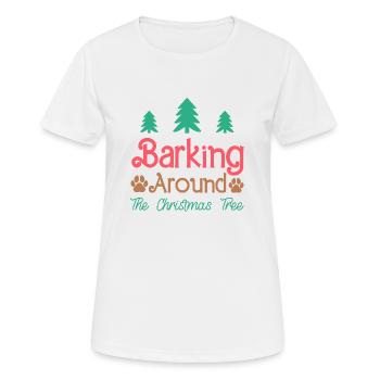 Barking around the Christmas Tree - Women's Breathable T-Shirt - white - Front - AI Model Female 172 dark (172cm)