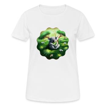 Koala endormi - T-shirt respirant Femme - blanc - Devant - AI Model Female 172 dark (172cm)