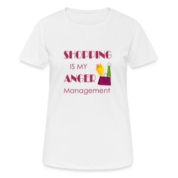 Shopping is my Anger Management - Women's Breathable T-Shirt - white - Front - AI Model Female 172 dark (172cm)