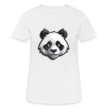 Großer Panda Motiv - Frauen T-Shirt atmungsaktiv - Weiß - Vorne - AI Model Female 172 dark (172cm)