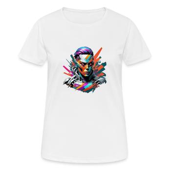 Cyborg - Frauen T-Shirt atmungsaktiv - Weiß - Vorne - AI Model Female 172 dark (172cm)