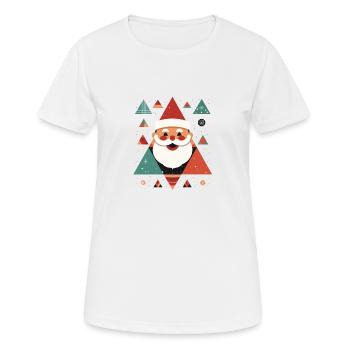 Père Noël Père Noël - T-shirt respirant Femme - blanc - Devant - AI Model Female 172 dark (172cm)