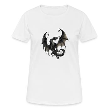 Dragon Flying Fairytale Winged Mythical Sinister - Women's Breathable T-Shirt - white - Front - AI Model Female 172 dark (172cm)