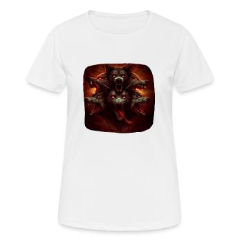 Teuflische Bestien Geisterhafter Albtraum Schwarze Magie - Frauen T-Shirt atmungsaktiv - Weiß - Vorne - AI Model Female 172 dark (172cm)