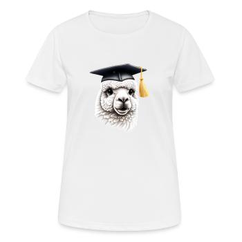 Baccalauréat Certificat de fin d’études supérieures Études d’alpaga - T-shirt respirant Femme - blanc - Devant - AI Model Female 172 dark (172cm)