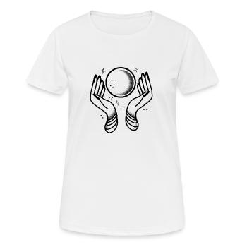 Tatouage Mains Mystiques Et Boule De Cristal Mystique - T-shirt respirant Femme - blanc - Devant - AI Model Female 172 dark (172cm)