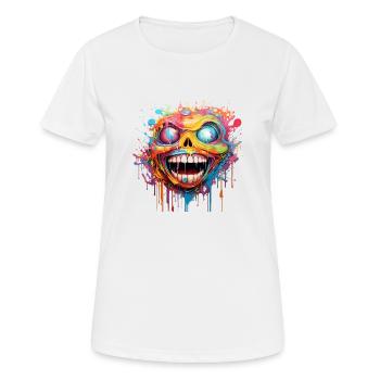 Crazy Skull - Women's Breathable T-Shirt - white - Front - AI Model Female 172 dark (172cm)