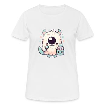 Snuggle in search of candy - Women's Breathable T-Shirt - white - Front - AI Model Female 172 dark (172cm)