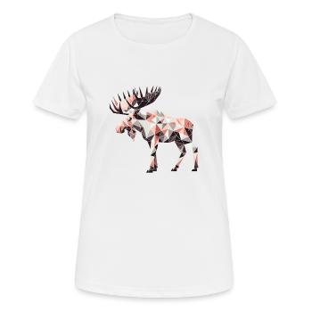 Moose // mosses - Women's Breathable T-Shirt - white - Front - AI Model Female 172 dark (172cm)