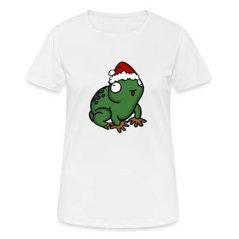 Grenouille de Noël - T-shirt respirant Femme - blanc - Devant - AI Model Female 172 dark (172cm)