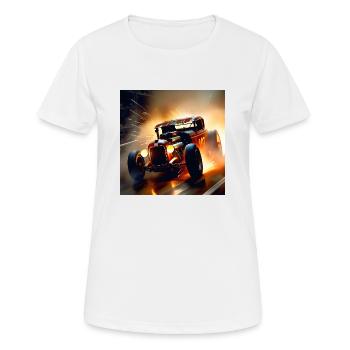 Rusty Hot Rod racing #7 - Women's Breathable T-Shirt - white - Front - AI Model Female 172 dark (172cm)