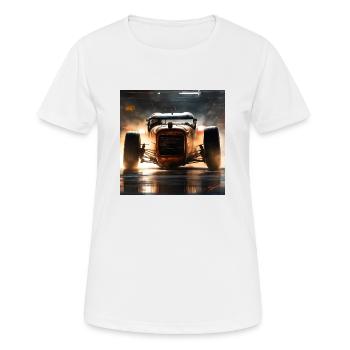 Rusty Hot Rod racing #9 - Women's Breathable T-Shirt - white - Front - AI Model Female 172 dark (172cm)