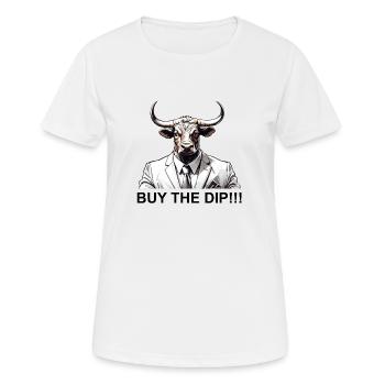 Buy the Dip Bull - Women's Breathable T-Shirt - white - Front - AI Model Female 172 dark (172cm)