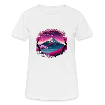 cherry blossom Japan - Frauen T-Shirt atmungsaktiv - Weiß - Vorne - AI Model Female 172 dark (172cm)