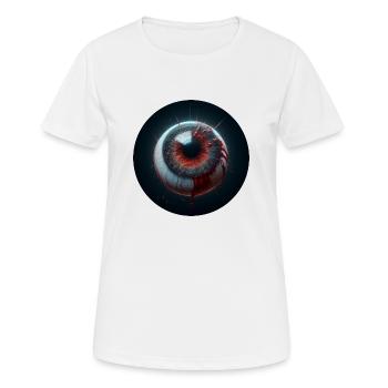 AUGE, Geist, Angst, Grausam, Albtraum, Schwarze Magie - Frauen T-Shirt atmungsaktiv - Weiß - Vorne - AI Model Female 172 dark (172cm)