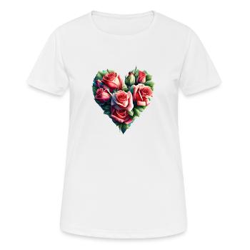 Valentinstag Hochzeit Liebe Verlobung Muttertag - Frauen T-Shirt atmungsaktiv - Weiß - Vorne - AI Model Female 172 dark (172cm)